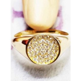 Sembol Gold 14 Ayar Swarovski Altın Şövalye Yüzük