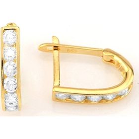 Sembol Gold 14 Ayar Taşlı Altın Çocuk Küpe