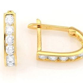 Sembol Gold 14 Ayar Taşlı Altın Çocuk Küpe