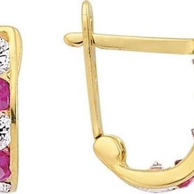 Sembol Gold 14 Ayar Taşlı Altın Çocuk Küpe