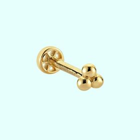 Sembol Gold 14 Ayar Taşsız Altın Cemre Tragus Piercing