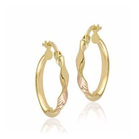 Sembol Gold 14 Ayar Tek Burma 2,0 cm Altın Halka Küpe