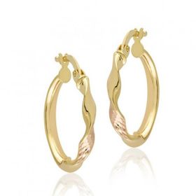 Sembol Gold 14 Ayar Tek Burma 2,0 cm Altın Halka Küpe