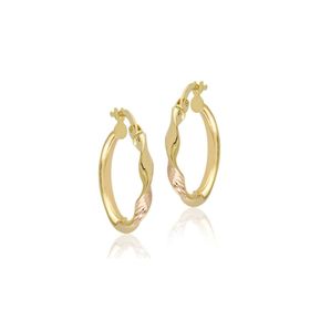 Sembol Gold 14 Ayar Tek Burma 2,0 cm Altın Halka Küpe
