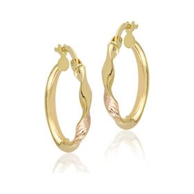 Sembol Gold 14 Ayar Tek Burma 2,0 cm Altın Halka Küpe