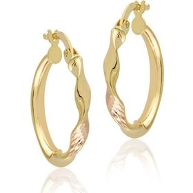 Sembol Gold 14 Ayar Tek Burma 2,0 cm Altın Halka Küpe