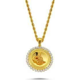 Sembol Gold 14 Ayar Tuğralı Altın Kolye