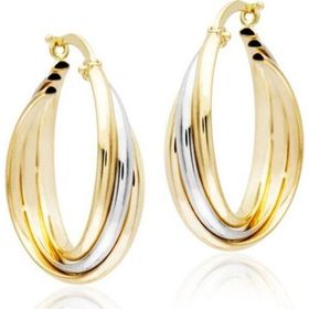Sembol Gold 14 Ayar Üç Sarma Altın Halka Küpe