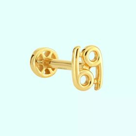 Sembol Gold 14 Ayar Yengeç Burcu Altın Tragus Piercing