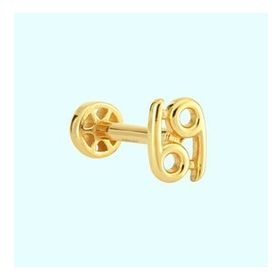 Sembol Gold 14 Ayar Yengeç Burcu Altın Tragus Piercing