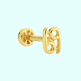 Sembol Gold 14 Ayar Yengeç Burcu Altın Tragus Piercing