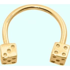 Sembol Gold 14 Ayar Zar Altın Yarım Halka Kulak Piercing