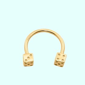 Sembol Gold 14 Ayar Zar Altın Yarım Halka Kulak Piercing