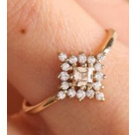 Sembol Gold 14K Altın Brown Yüzük
