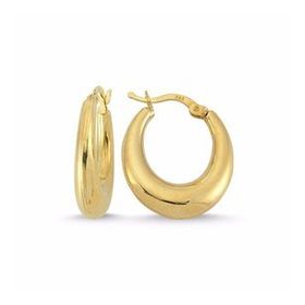 Sembol Gold 2.0 cm 14 Ayar Altın Damla Halka Küpe