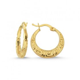 Sembol Gold 2.0 cm 14 Ayar Altın Halka Küpe