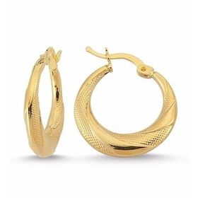 Sembol Gold 2.1 cm 14 Ayar Altın Halka Küpe