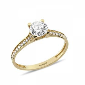 Sembol Gold 8 Ayar Zirconia Altın Tektaş Yüzük