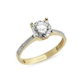 Sembol Gold 8 Ayar Zirconia Altın Tektaş Yüzük