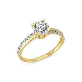 Sembol Gold 8 Ayar Zirconia Altın Tektaş Yüzük