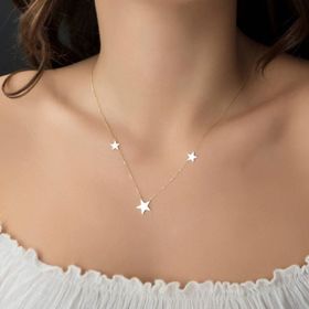 Sembol Gold 8 Ayar Zirconia Altın Yıldız Kolye