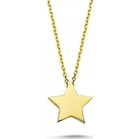 Sembol Gold 8 Ayar Zirconia Altın Yıldız Kolye