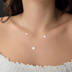 Sembol Gold 8 Ayar Zirconia Altın Yıldız Kolye