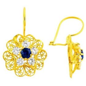 Sembol Gold Altın Papatya Küpe