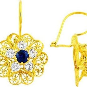 Sembol Gold Altın Papatya Küpe