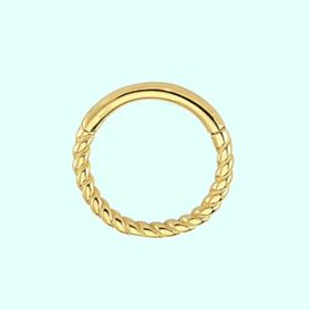 Sembol Gold Burgu 14 Ayar Altın Halka Piercing