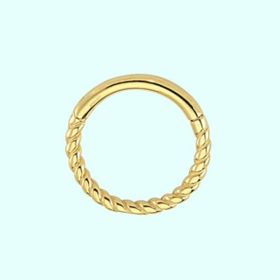 Sembol Gold Burgu 14 Ayar Altın Halka Piercing