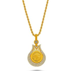 Sembol Gold Burgu Halat Zincirli Lale Tuğralı Altın Kolye