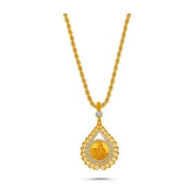 Sembol Gold Burgu Halat Zincirli Telkari İşleme Tuğralı Altın Kolye
