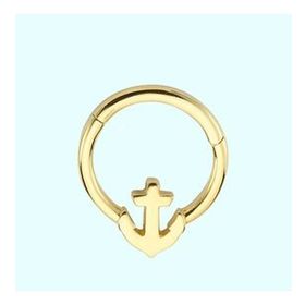 Sembol Gold Çapa 14 Ayar Altın Halka Piercing