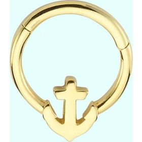 Sembol Gold Çapa 14 Ayar Altın Halka Piercing
