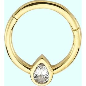 Sembol Gold Damla Tektaş 14 Ayar Altın Halka Piercing