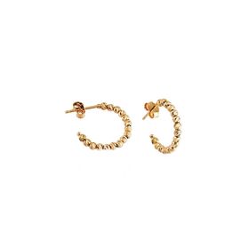 Sembol Gold Dorikalı 14K Gold Üç Renk Altın Halka Küpe