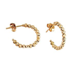 Sembol Gold Dorikalı 14K Gold Üç Renk Altın Halka Küpe