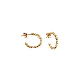 Sembol Gold Dorikalı 14K Gold Üç Renk Altın Halka Küpe