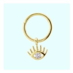 Sembol Gold Göz 14 Ayar Altın Halka Piercing