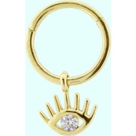 Sembol Gold Göz 14 Ayar Altın Halka Piercing