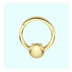 Sembol Gold İstiridye 14 Ayar Altın Halka Piercing