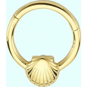 Sembol Gold İstiridye 14 Ayar Altın Halka Piercing