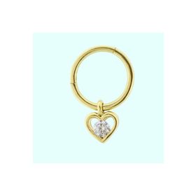 Sembol Gold Kalp 14 Ayar Altın Halka Piercing