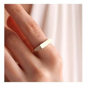 Sembol Gold Kişiselleştir Taşlı 14K Altın Şövalye Yüzük