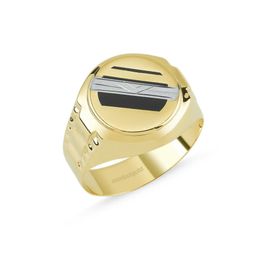 Sembol Gold T7408 Siyah Mineli Altın Erkek Yüzük