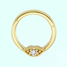Sembol Gold Tektaş Dudak 14 Ayar Altın Halka Piercing