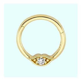 Sembol Gold Tektaş Dudak 14 Ayar Altın Halka Piercing