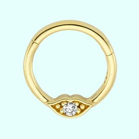 Sembol Gold Tektaş Dudak 14 Ayar Altın Halka Piercing