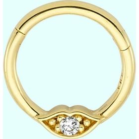 Sembol Gold Tektaş Dudak 14 Ayar Altın Halka Piercing